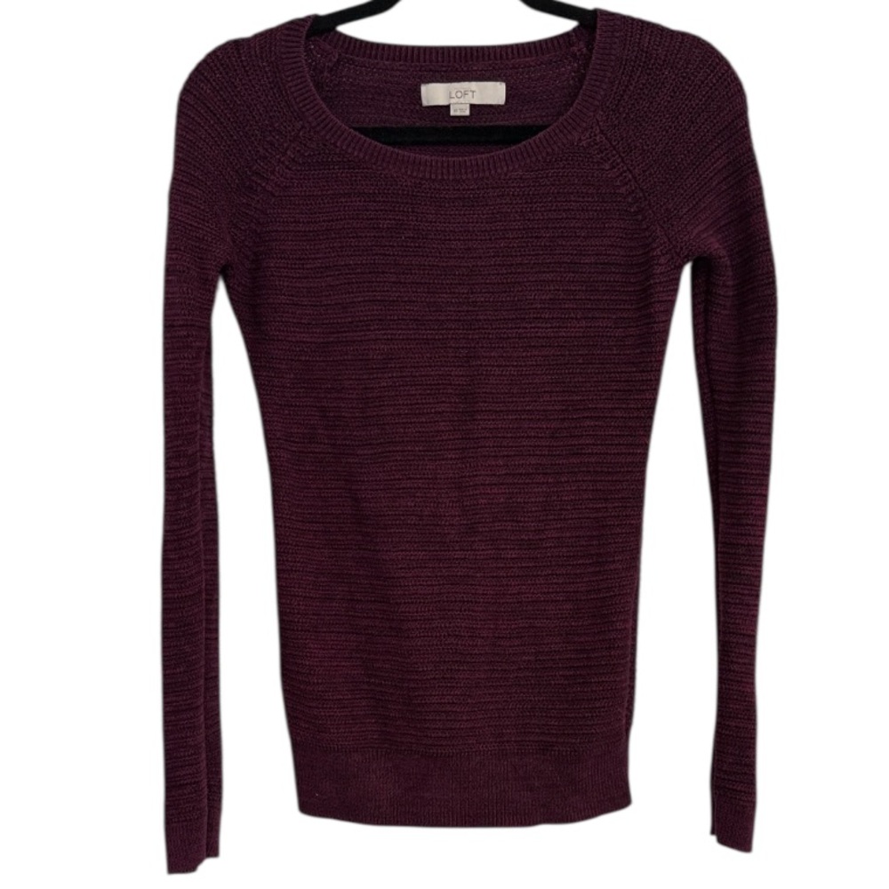 🖤 Loft Burgundy Crew Neck Sweater
